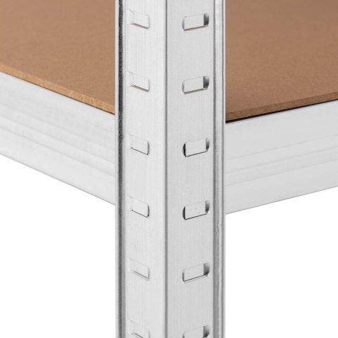 Regał magazynowy metalowy 4 półki 320 kg 80 x 40 x 160 cm szary