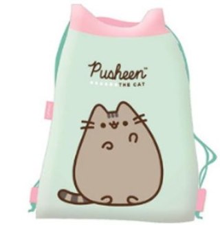 Plecak worek na buty wf Pusheen miętowy