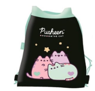 Plecak worek na buty wf Pusheen czarny