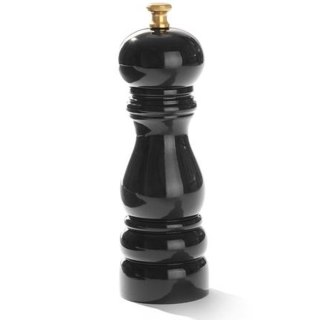 Młynek do soli morskiej kamiennej drewniany HELICOIL czarny wys. 180mm - Hendi 469279