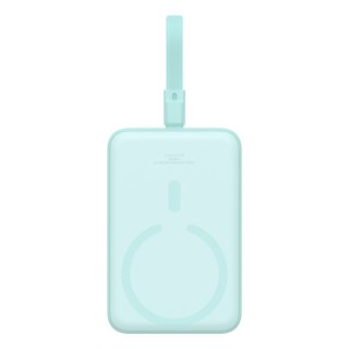 Mini Powerbank MagSafe 10000mAh 20W z kablem Lightning do iPhone 0.3m niebieski
