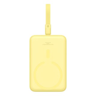Mini Powerbank MagSafe 10000mAh 20W z kablem Lightning do iPhone 0.3m żółty