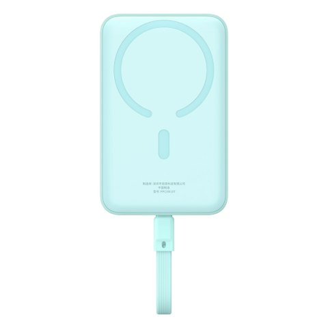 Mini Powerbank MagSafe 10000mAh 30W z kablem USB-C 0.3m niebieski