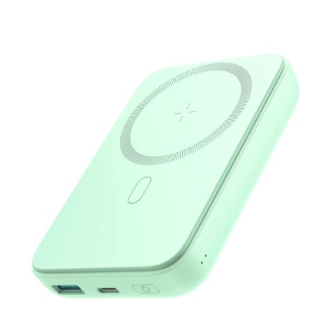 Powerbank 10000mAh 20W MagSafe + kabel USB-A - USB-C 0.25m jasnozielony Powerbank 10000mAh 20W MagSafe + kabel USB-A - USB-C 0.25m jasnozielony