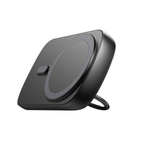 Powerbank bezprzewodowy 6000mAh 20W MagSafe z ringiem i podstawką czarny Powerbank bezprzewodowy 6000mAh 20W MagSafe z ringiem i podstawką czarny
