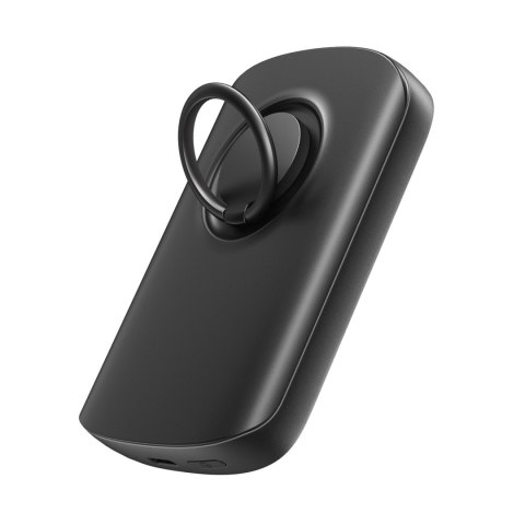 Powerbank bezprzewodowy 6000mAh 20W MagSafe z ringiem i podstawką czarny Powerbank bezprzewodowy 6000mAh 20W MagSafe z ringiem i podstawką czarny