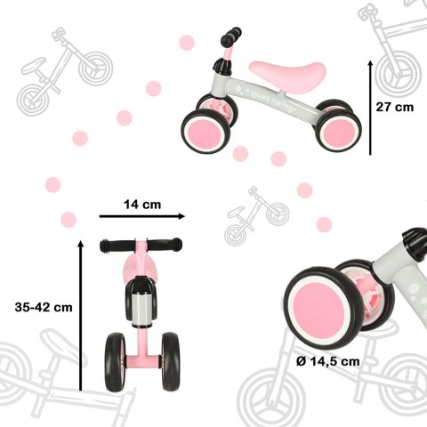 Rowerek biegowy Trike Fix Tiny rower jeździk 3w1 różowy