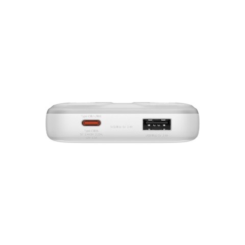 Powerbank z wyświetlaczem 10000mAh 22.5W Comet Series + kabel USB-A - USB-C 0.3m biały