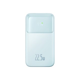 Powerbank z wyświetlaczem 10000mAh 22.5W Comet Series + kabel USB-A - USB-C 0.3m niebieski