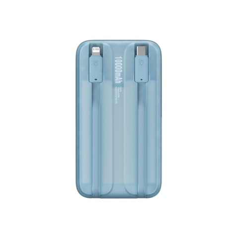 Powerbank z wyświetlaczem 10000mAh 22.5W Comet Series + kabel USB-A - USB-C 0.3m niebieski