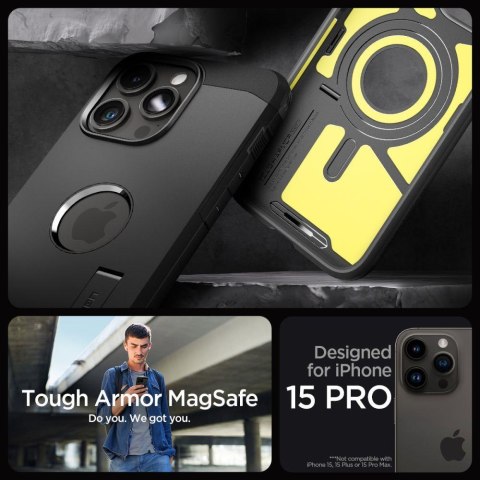 Etui Tough Armor MagSafe na iPhone 15 Pro czarne Etui Tough Armor MagSafe na iPhone 15 Pro czarne