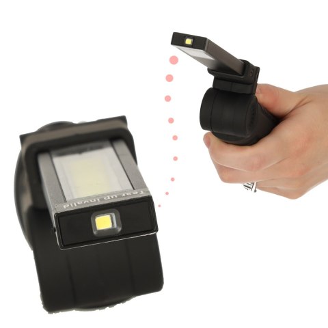 Lampa warsztatowa latarka LED USB 5 trybów składana magnes hak akumulator 1200 mAh 200 lm KAFUWELL