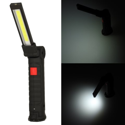 Lampa warsztatowa latarka LED USB 5 trybów składana magnes hak akumulator 1200 mAh 200 lm KAFUWELL