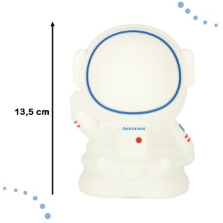 Lampka nocna dla dzieci silikonowa dotykowa miękka 8 LED USB RGB biała astronauta