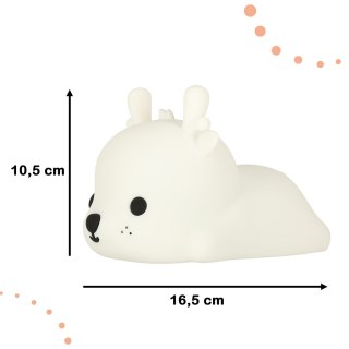 Lampka nocna dla dzieci silikonowa dotykowa miękka RGB LED USB jelonek
