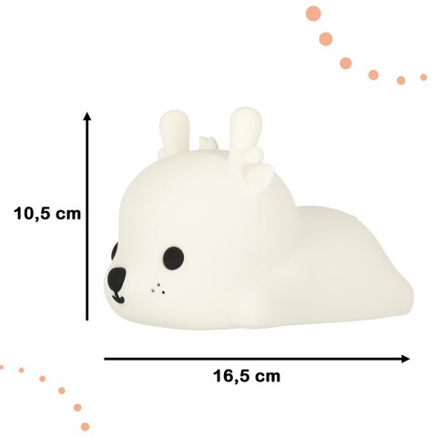 Lampka nocna dla dzieci silikonowa dotykowa miękka RGB LED USB jelonek