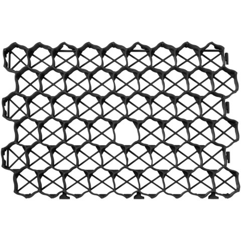 Kratka trawnikowa parkingowa modułowa 60 x 40 x 4 cm 4 szt. czarna Kratka trawnikowa parkingowa modułowa 60 x 40 x 4 cm 4 szt. czarna