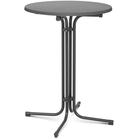 Stół stolik barowy okrągły wysoki składany śr. 80 cm wys. 110 cm czarny Stół stolik barowy okrągły wysoki składany śr. 80 cm wys. 110 cm czarny