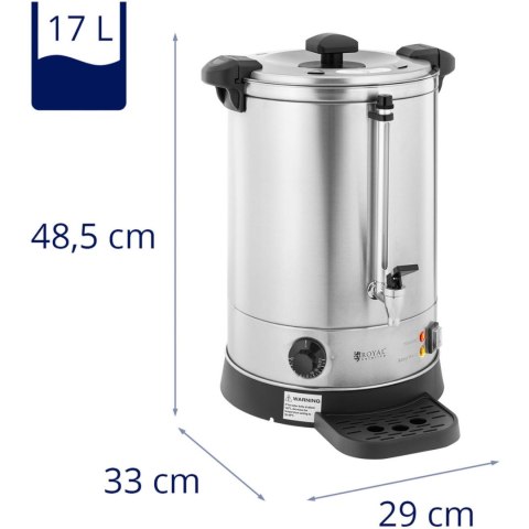 Warnik podgrzewacz do wody z podwójnymi ściankami i ociekaczem 13.5 L 2500 W srebrny Warnik podgrzewacz do wody z podwójnymi ściankami i ociekaczem 13.5 L 2500 W srebrny
