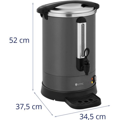 Zaparzacz do kawy herbaty z kranem i tacką ociekową 14 l 1400 W szary Zaparzacz do kawy herbaty z kranem i tacką ociekową 14 l 1400 W szary
