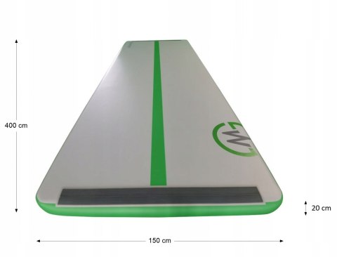 AirTrack Dmuchana Mata Gimnastyczna MASTER 400 x 150 x 20 cm Grey-Green AirTrack Dmuchana Mata Gimnastyczna MASTER 400 x 150 x 20 cm Grey-Green