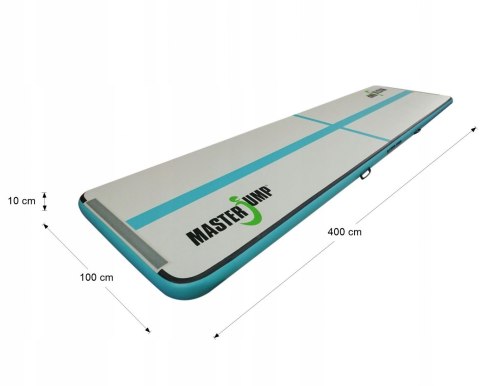 AirTrack Dmuchana Mata Gimnastyczna MASTER S-Pro 400 x 100 x 10 cm Grey-Teal AirTrack Dmuchana Mata Gimnastyczna MASTER S-Pro 400 x 100 x 10 cm Grey-Teal