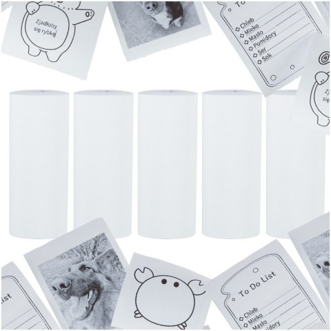 Rolki termiczne papier do drukarki apartu 5,7cm x 4,5m 5 sztuk Rolki termiczne papier do drukarki apartu 5,7cm x 4,5m 5 sztuk