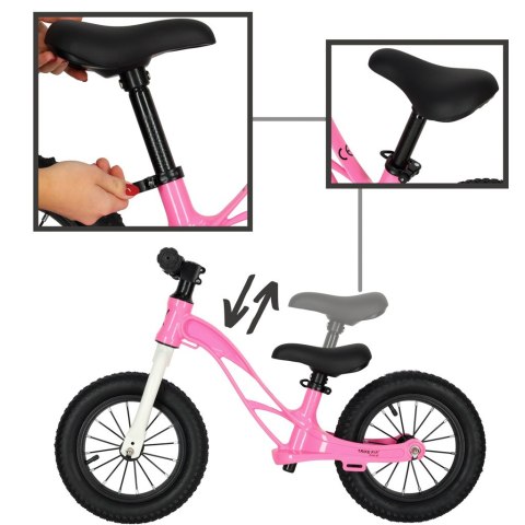 Rowerek biegowy Trike Fix Active X2 rower lekki 3,7 kg pompowane koła różowy