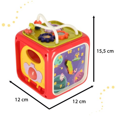 Sorter Układanka kostka sensoryczna klocki edukacyjne Montessori 6w1