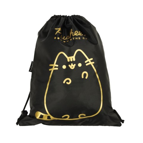 Plecak worek na buty wf Pusheen złoty czarny Plecak worek na buty wf Pusheen złoty czarny
