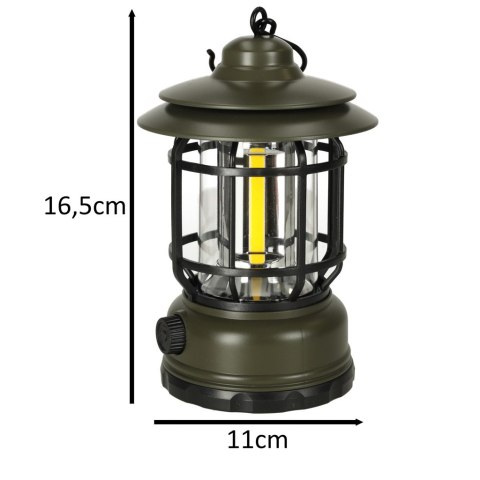 Lampa ogrodowa kempingowa na biwak z uchwytem piknik akumulatorowa USB
