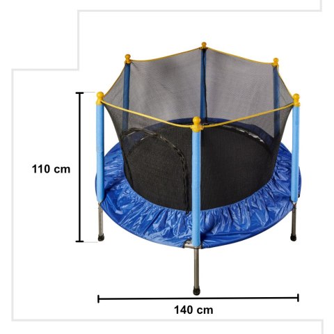 Trampolina ogrodowa dla dzieci siatka 140cm 55inch 80kg Trampolina ogrodowa dla dzieci siatka 140cm 55inch 80kg