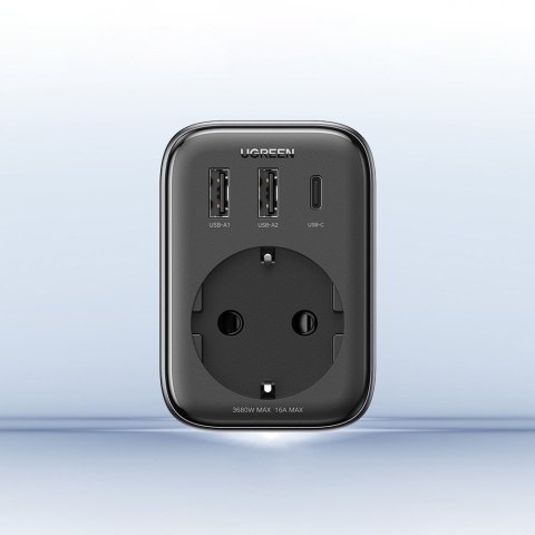 2w1 Ładowarka sieciowa adapter EU AC 13A 2x USB USB-C 30W wtyczka angielska UK czarna 2w1 Ładowarka sieciowa adapter EU AC 13A 2x USB USB-C 30W wtyczka angielska UK czarna