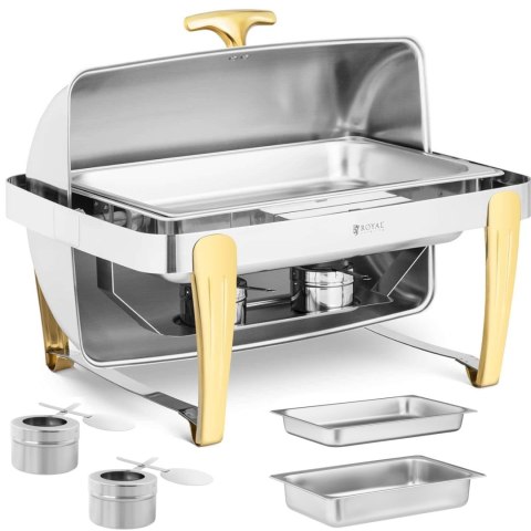 Podgrzewacz do potraw stołowy na pastę z pokrywą rolltop GN 1/1 9 l Podgrzewacz do potraw stołowy na pastę z pokrywą rolltop GN 1/1 9 l