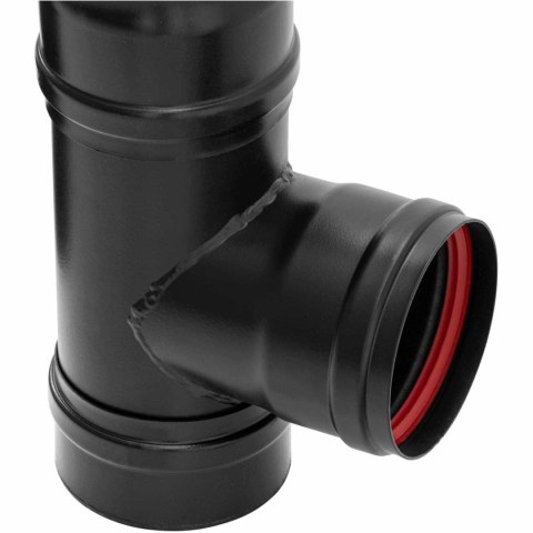 Zestaw rur kominowych do pieca na pellet ze stali węglowej śr. 80 mm Zestaw rur kominowych do pieca na pellet ze stali węglowej śr. 80 mm