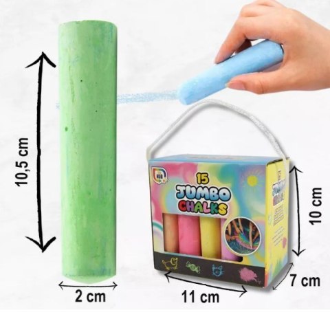 Kreda chodnikowa gruba Jumbo 15 el. Kreda chodnikowa gruba Jumbo 15 el.