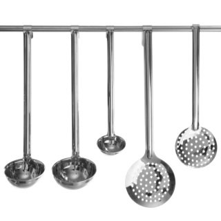 Łyżka cedzakowa HACCP ze stali Kitchen Line śr. 115 mm - Hendi 528204
