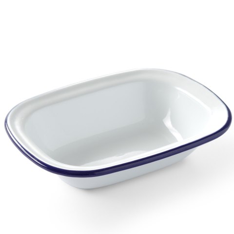 Naczynie prostokątne emaliowane białe 175x130mm Hendi 621202 Naczynie prostokątne emaliowane białe 175x130mm Hendi 621202