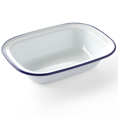 Naczynie prostokątne emaliowane białe 215x160mm Hendi 621219 Naczynie prostokątne emaliowane białe 215x160mm Hendi 621219