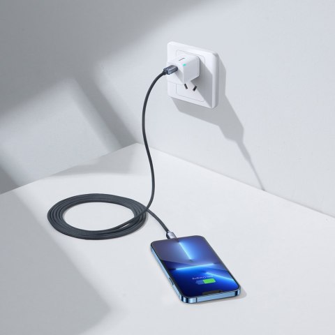 Kabel przewód do szybkiego ładowania i transferu danych USB-C Iphone Lightning 20W 2m czarny