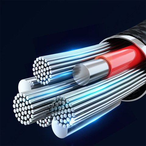 Mocny kabel przewód plecionka USB-C 100W 2m niebieski