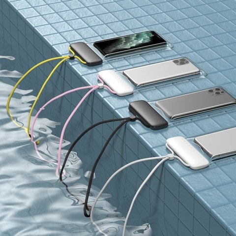 Uniwersalny wodoodporny pokrowiec etui na telefon max 7.2'' na basen nad wodę biały
