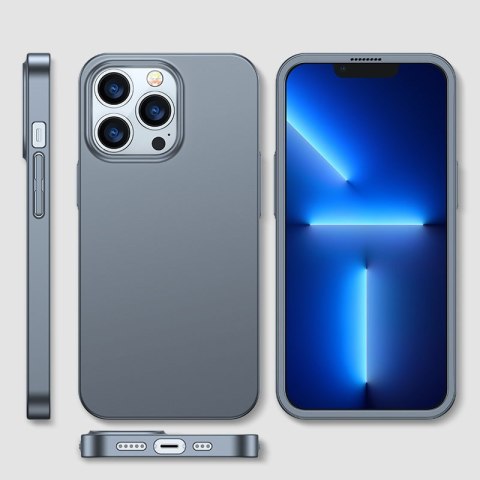 Etui pokrowiec do iPhone 13 Pro obudowa na tył i przód + szkło hartowane szary