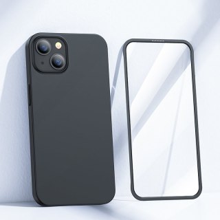 Etui pokrowiec do iPhone 13 obudowa na tył i przód + szkło hartowane czarny