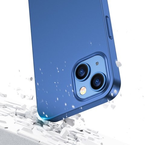 Etui pokrowiec do iPhone 13 obudowa na tył i przód + szkło hartowane niebieski