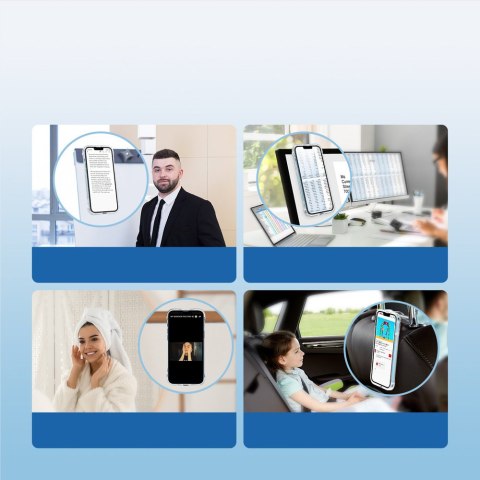 Etui pokrowiec do iPhone 14 Pro pancerna obudowa z haczykami podstawką przezroczysty