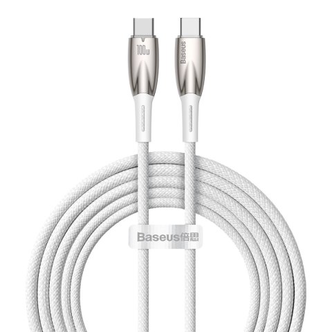 Kabel przewód do szybkiego ładowania Glimmer Series USB-C 480Mb/s PD 100W 2m biały