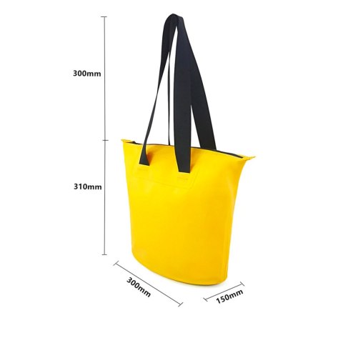 Torba plażowa wodoodporna PVC z paskiem na ramię 11L - żółta Torba plażowa wodoodporna PVC z paskiem na ramię 11L - żółta