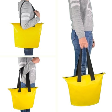 Torba plażowa wodoodporna PVC z paskiem na ramię 11L - żółta Torba plażowa wodoodporna PVC z paskiem na ramię 11L - żółta