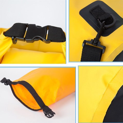 Worek plecak torba Outdoor PVC turystyczna wodoodporna 10L - żółta Worek plecak torba Outdoor PVC turystyczna wodoodporna 10L - żółta